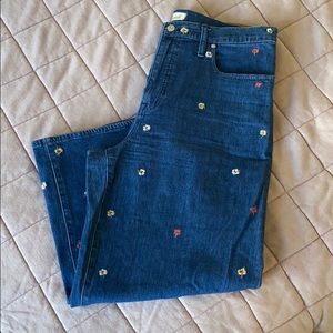 Madewell daisy wide leg crops